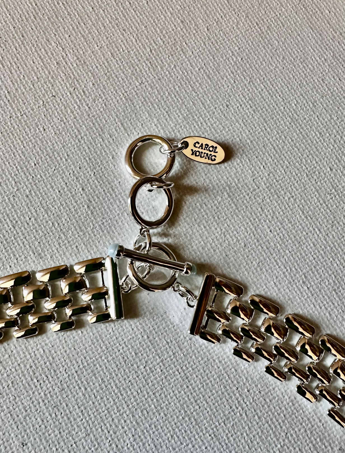 Bold Western Saddle Stirrup Necklace/Aqua stone w/toggle