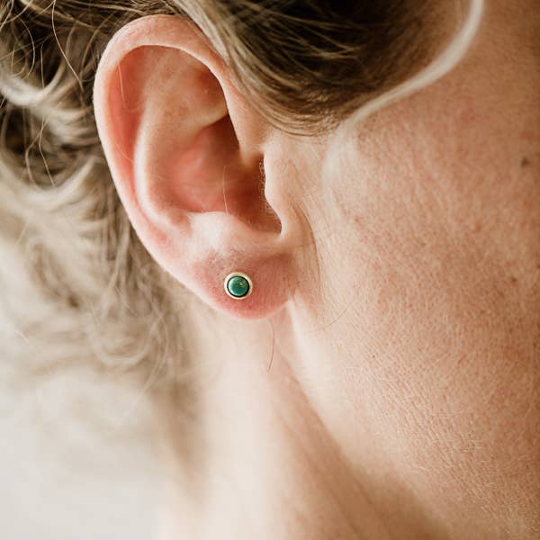 Hyalite Studs//Turquoise