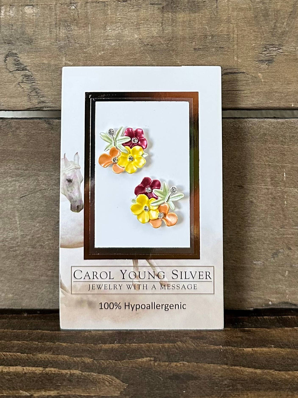 Boho Flower ER POST/Horse Lovers/ Jewelry