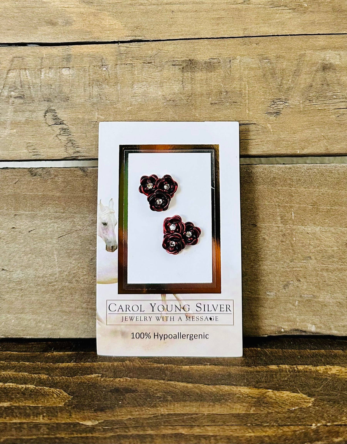 Roses Earrings-POST/horse lovers Jewelry