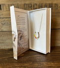 Horseshoe with Boho flowers/ horse Necklace Jewelry