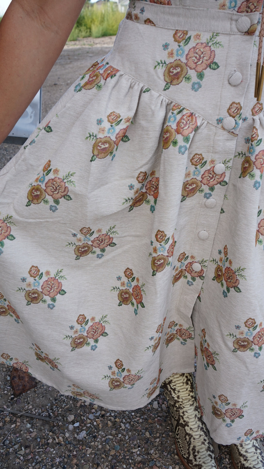 Floral Print Midi Shirt Dress