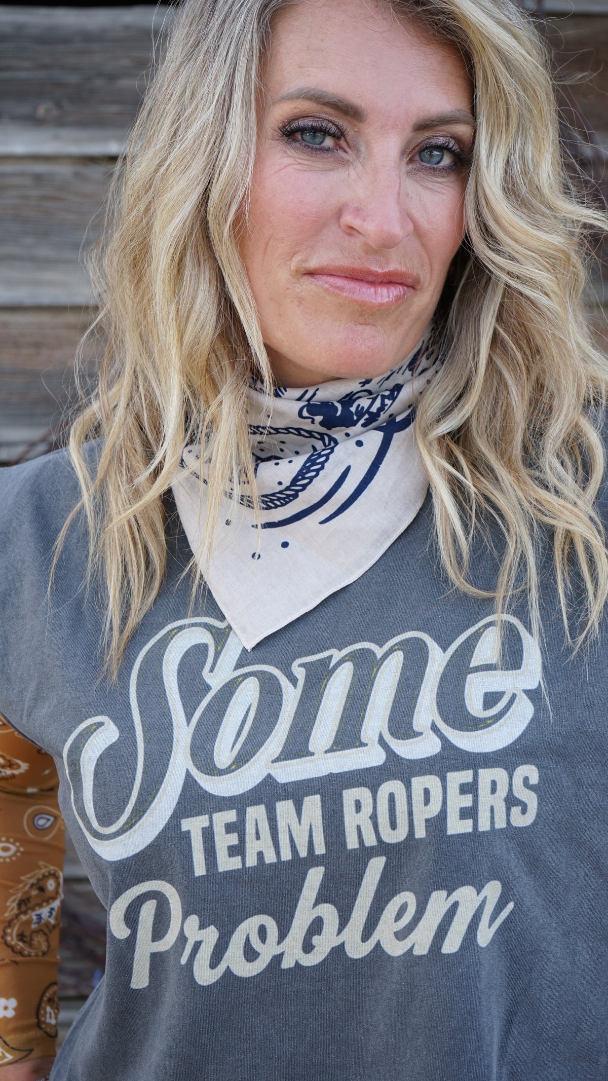 Some Team Ropers Problem| Western Graphic Muscle Tank
