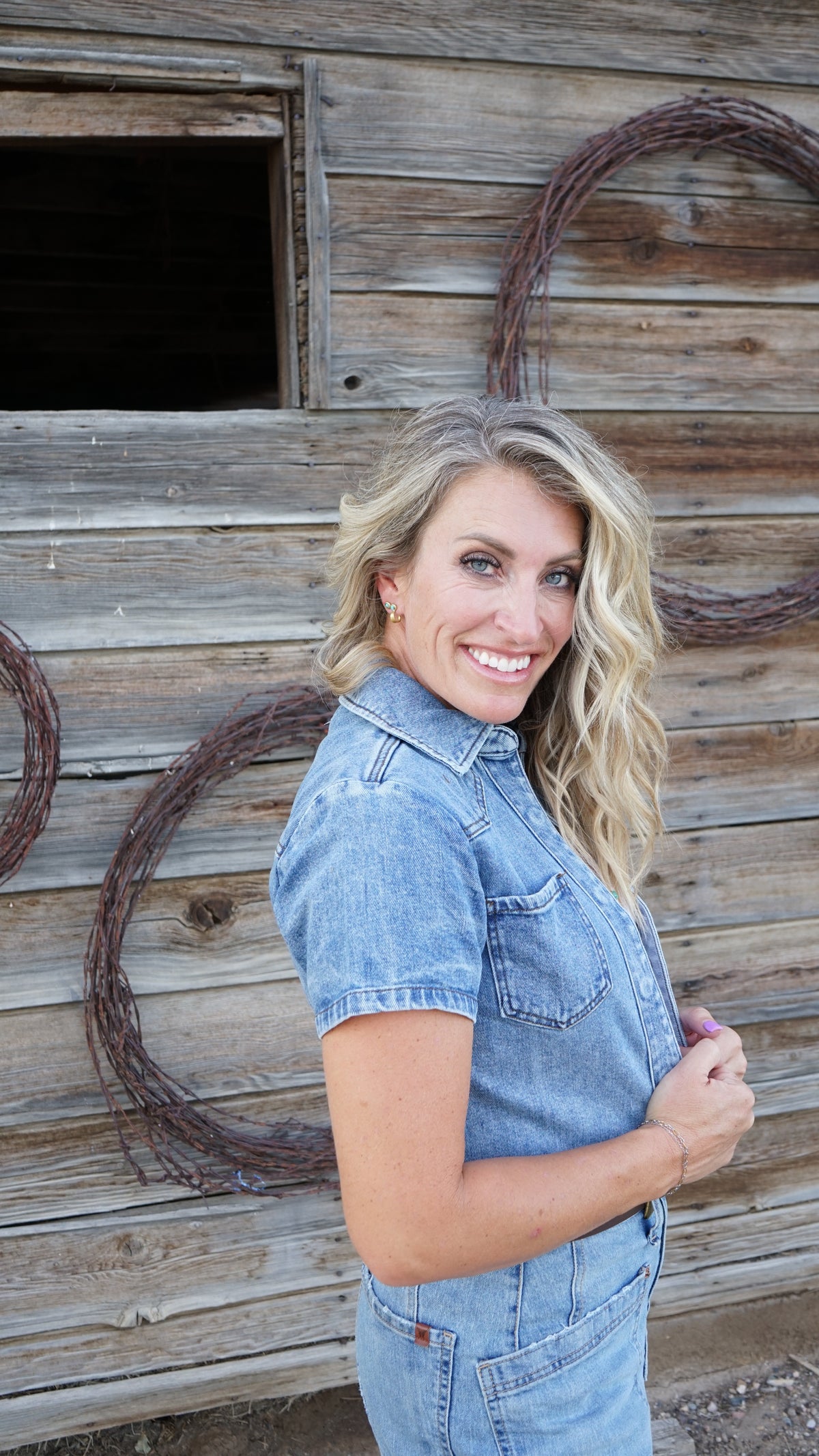 The Muse Short-Sleeve Denim Shirt