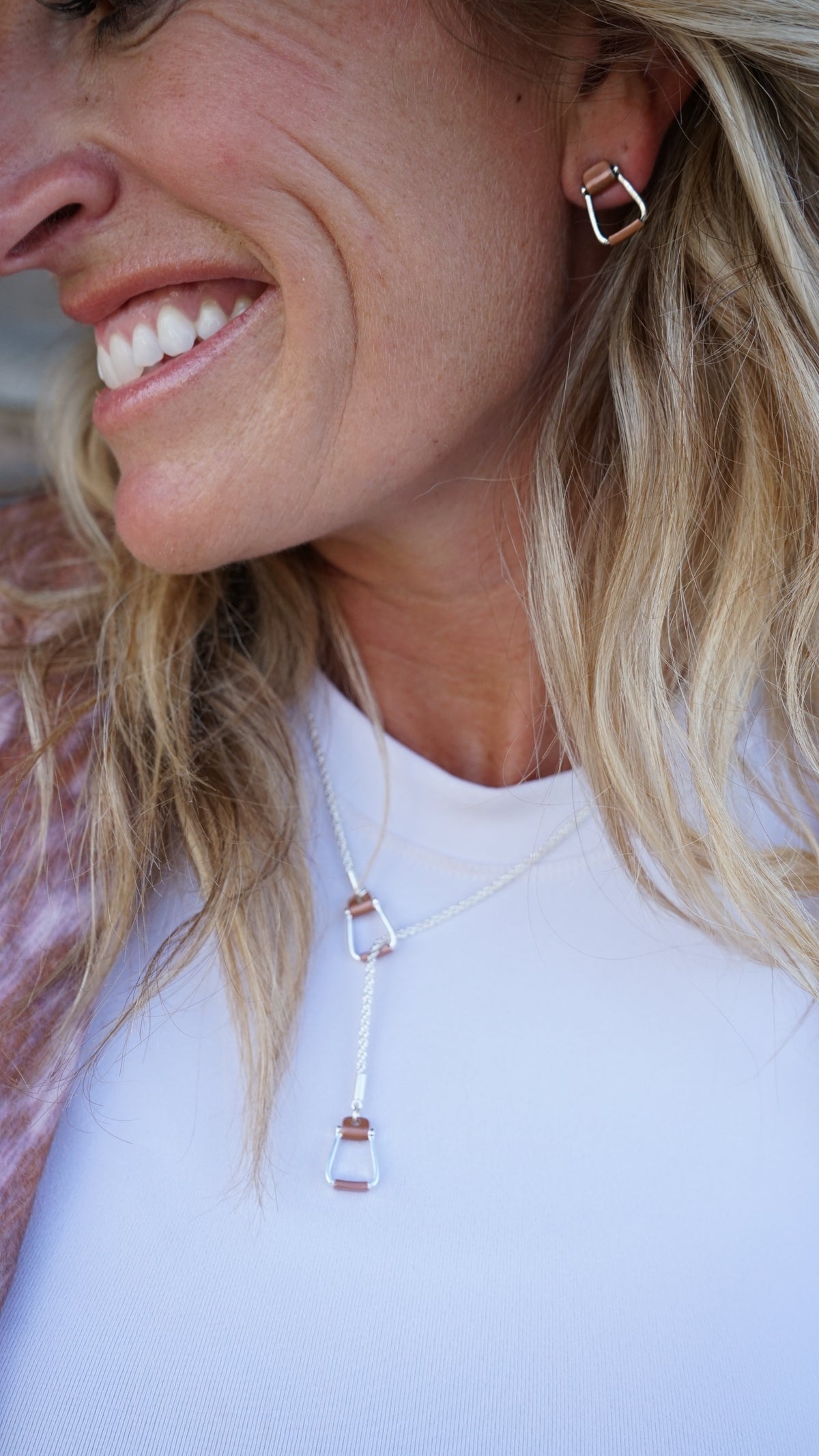 Saddle Stirrup Earrings / Post on CARD Jewelry