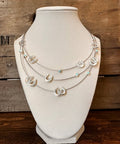 Multi mini horseshoes w/aqua bead necklace