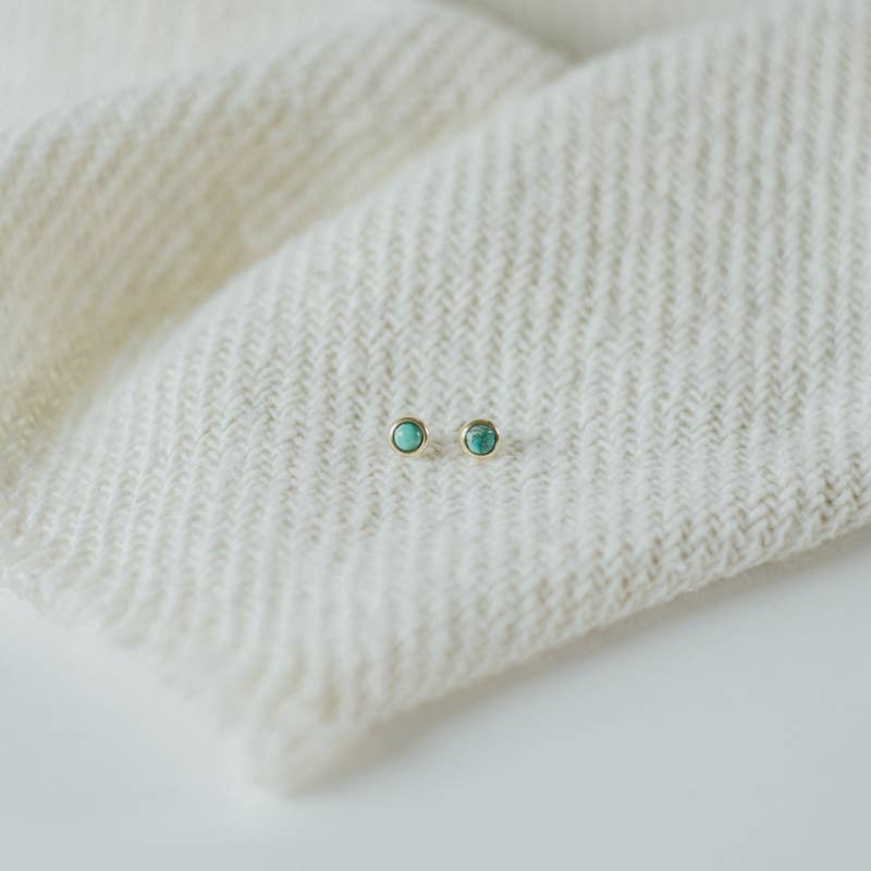 Hyalite Studs//Turquoise