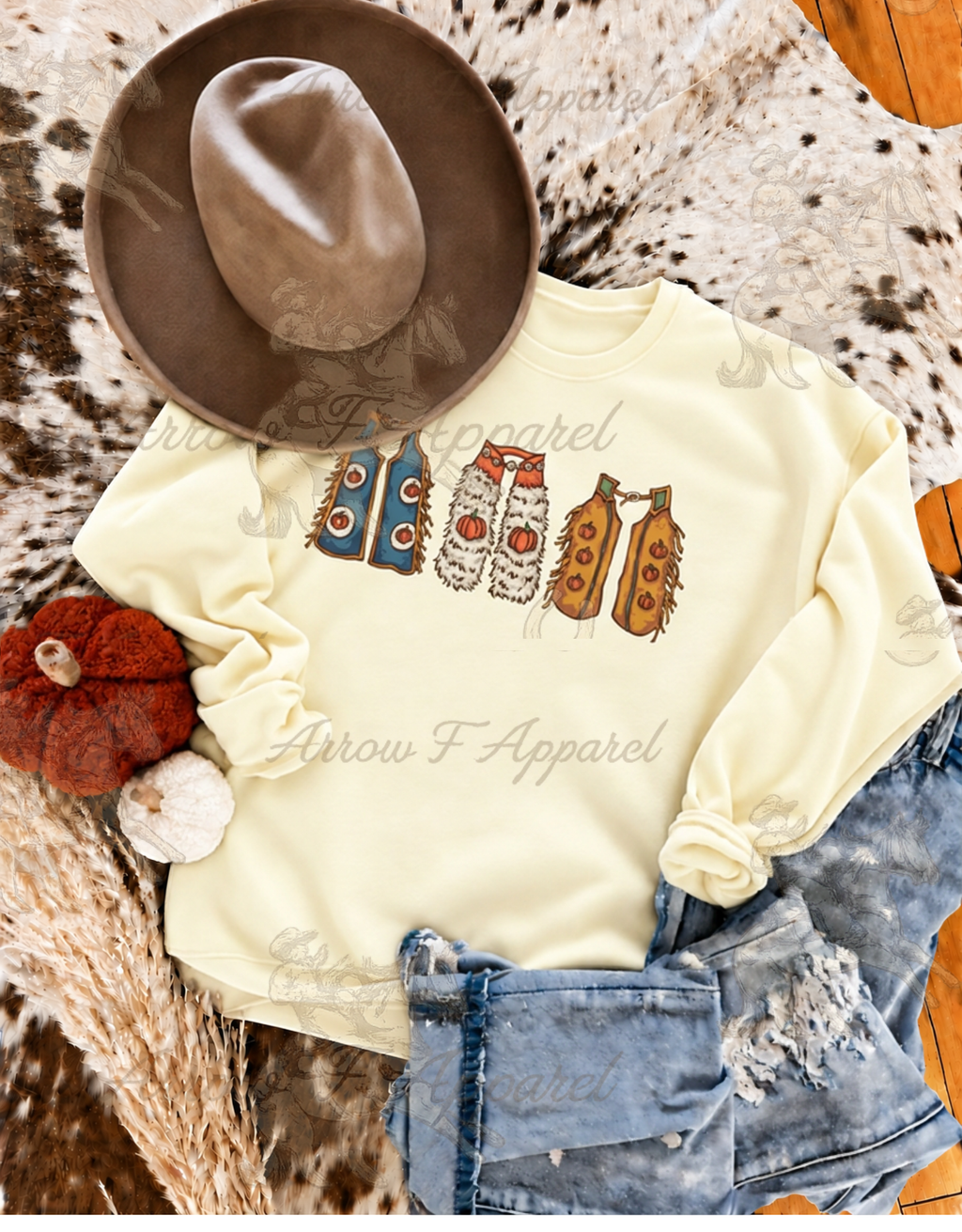 Fall Pumpkin Chaps Graphic Sweatshirt
