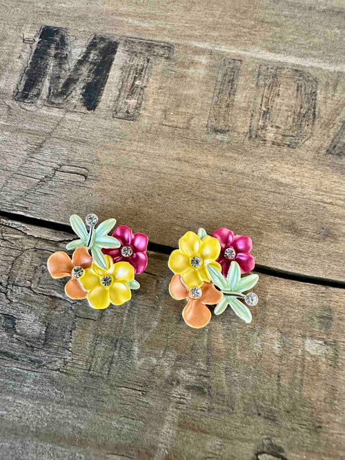 Boho Flower ER POST/Horse Lovers/ Jewelry