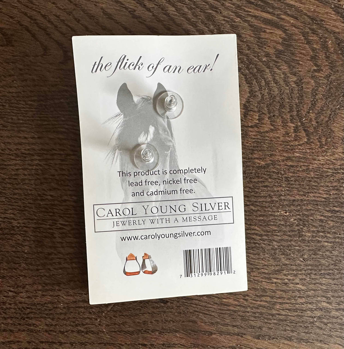 Saddle Stirrup Earrings / Post on CARD Jewelry