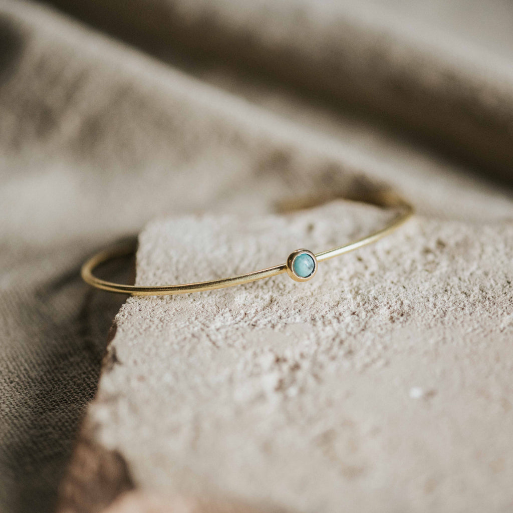 Hyalite Stacker//Turquoise 6mm/8mm