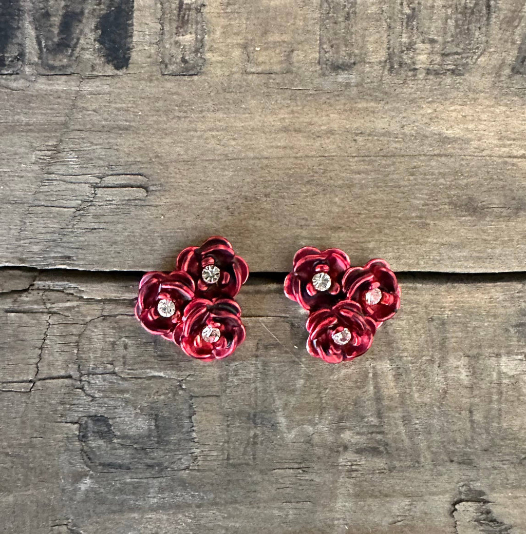 Roses Earrings-POST/horse lovers Jewelry