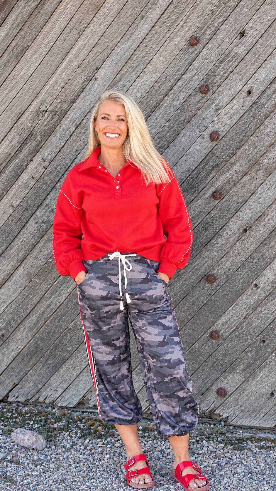 Red Pullover Sweatshirt
