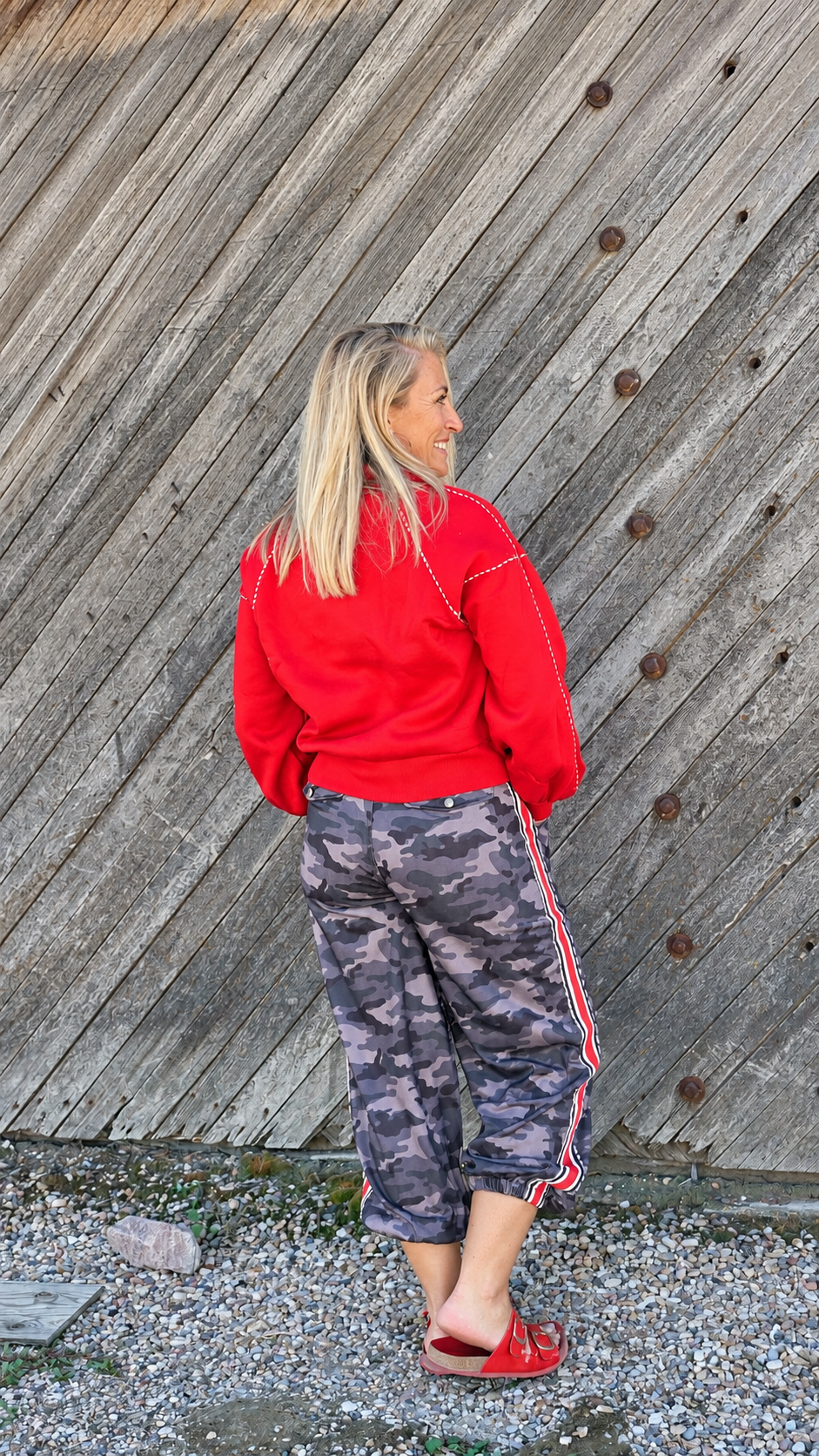 Red Pullover Sweatshirt
